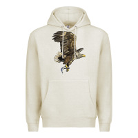 Oatmeal Heather American White Sea Eagle Premium Hoodie - LillyAllenDesigns