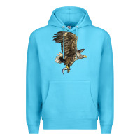 Ocean Blue American White Sea Eagle Premium Hoodie - LillyAllenDesigns