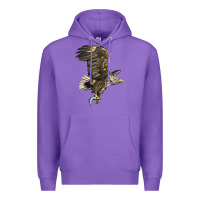 Purple American White Sea Eagle Premium Hoodie - LillyAllenDesigns