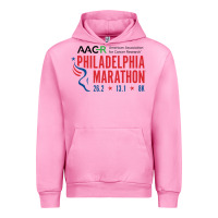 Fuchsia Pink PHILADELPHIA MARATHON Urban Hoodie - ArtMosaic