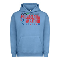 Pigment Pebble Blue PHILADELPHIA MARATHON Urban Hoodie - ArtMosaic