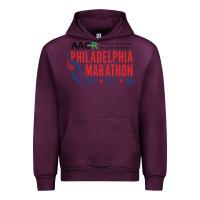 Mauve Wine PHILADELPHIA MARATHON Urban Hoodie - ArtMosaic