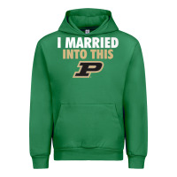 Emerald Purdue Boilermakers Married Into This - Apparel Urban Hoodie - ArtMosaic