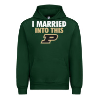 Forest Green Purdue Boilermakers Married Into This - Apparel Urban Hoodie - ArtMosaic