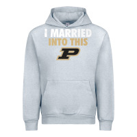 Heather Grey Purdue Boilermakers Married Into This - Apparel Urban Hoodie - ArtMosaic
