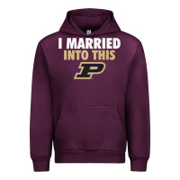 Mauve Wine Purdue Boilermakers Married Into This - Apparel Urban Hoodie - ArtMosaic
