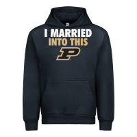 Navy Purdue Boilermakers Married Into This - Apparel Urban Hoodie - ArtMosaic
