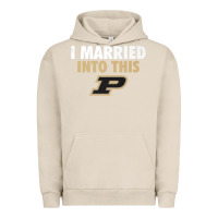 Pigment French Oak Purdue Boilermakers Married Into This - Apparel Urban Hoodie - ArtMosaic