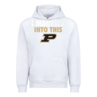 White Purdue Boilermakers Married Into This - Apparel Urban Hoodie - ArtMosaic