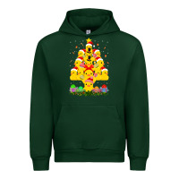 Forest Green duck rubber duck christmas tree duckie and quack christmas 123 Urban Hoodie - ArtMosaic