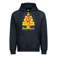Navy duck rubber duck christmas tree duckie and quack christmas 123 Urban Hoodie - ArtMosaic