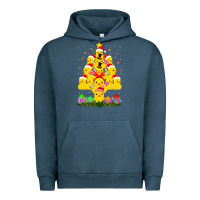 Pigment Midnight Navy duck rubber duck christmas tree duckie and quack christmas 123 Urban Hoodie - ArtMosaic