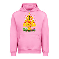 Fuchsia Pink duck rubber duck christmas tree duckie and quack christmas 123 Urban Hoodie - ArtMosaic