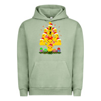 Pigment Oil Green duck rubber duck christmas tree duckie and quack christmas 123 Urban Hoodie - ArtMosaic