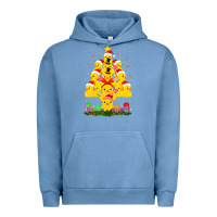 Pigment Pebble Blue duck rubber duck christmas tree duckie and quack christmas 123 Urban Hoodie - ArtMosaic
