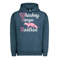 Pigment Midnight Navy whiskey tango foxtrot military womens fun wtf quote t shirt Urban Hoodie - ArtMosaic