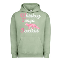 Pigment Oil Green whiskey tango foxtrot military womens fun wtf quote t shirt Urban Hoodie - ArtMosaic