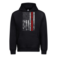Black Union Carpenter With A Vintage American Flag For Fans Urban Hoodie - ArtMosaic