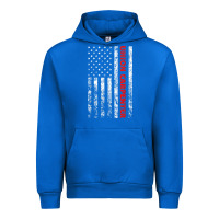 Cobalt Union Carpenter With A Vintage American Flag For Fans Urban Hoodie - ArtMosaic
