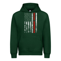 Forest Green Union Carpenter With A Vintage American Flag For Fans Urban Hoodie - ArtMosaic