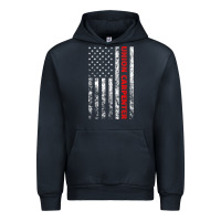 Navy Union Carpenter With A Vintage American Flag For Fans Urban Hoodie - ArtMosaic