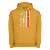 Pigment Peanut Butter Union Carpenter With A Vintage American Flag For Fans Urban Hoodie - ArtMosaic