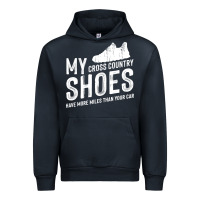 Navy cross country running   xc run runner pullover hoodie Urban Hoodie - ArtMosaic