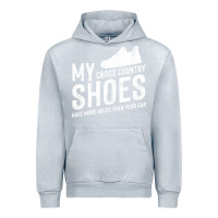 Heather Grey cross country running   xc run runner pullover hoodie Urban Hoodie - ArtMosaic