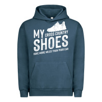 Pigment Midnight Navy cross country running   xc run runner pullover hoodie Urban Hoodie - ArtMosaic