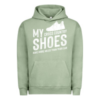 Pigment Oil Green cross country running   xc run runner pullover hoodie Urban Hoodie - ArtMosaic