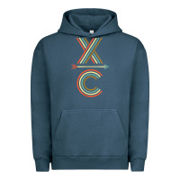 Pigment Midnight Navy X-Country Design For Cross Country Runners and Coaches Urban Hoodie - ArtMosaic
