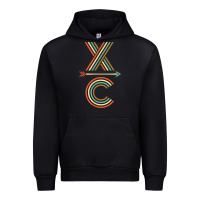 Black X-Country Design For Cross Country Runners and Coaches Urban Hoodie - ArtMosaic
