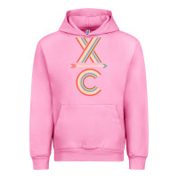 Fuchsia Pink X-Country Design For Cross Country Runners and Coaches Urban Hoodie - ArtMosaic