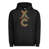 Pigment Black X-Country Design For Cross Country Runners and Coaches Urban Hoodie - ArtMosaic