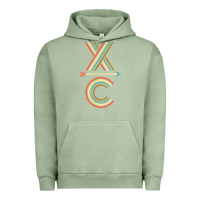 Pigment Oil Green X-Country Design For Cross Country Runners and Coaches Urban Hoodie - ArtMosaic