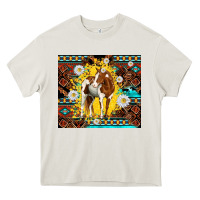 Cream aztec tribal horse Heavy Core Tee - TumblerDesignByShophia