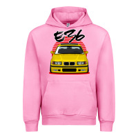 Fuchsia Pink Yellow E36 Urban Hoodie - ArtMosaic