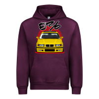Mauve Wine Yellow E36 Urban Hoodie - ArtMosaic