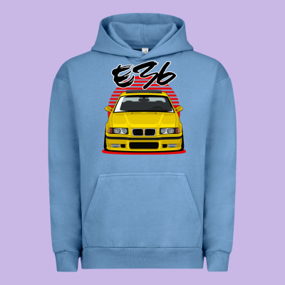 Yellow E36 Urban Hoodie Designed By Artmosaic