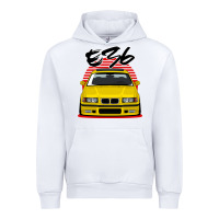 White Yellow E36 Urban Hoodie - ArtMosaic