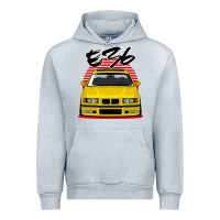 Heather Grey Yellow E36 Urban Hoodie - ArtMosaic