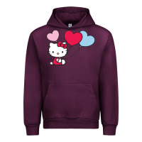 Mauve Wine kitty Urban Hoodie - ArtMosaic