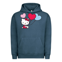 Pigment Midnight Navy kitty Urban Hoodie - ArtMosaic