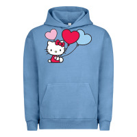Pigment Pebble Blue kitty Urban Hoodie - ArtMosaic