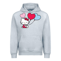 Heather Grey kitty Urban Hoodie - ArtMosaic