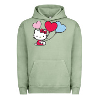Pigment Oil Green kitty Urban Hoodie - ArtMosaic