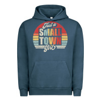 Pigment Midnight Navy Limited Edition Retro Vintage Just A Small Town Girl Urban Hoodie - ArtMosaic