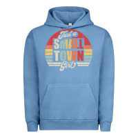 Pigment Pebble Blue Limited Edition Retro Vintage Just A Small Town Girl Urban Hoodie - ArtMosaic
