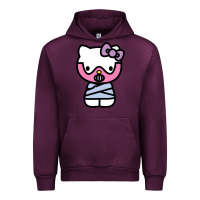 Mauve Wine hell kitty cute devil Urban Hoodie - ArtMosaic