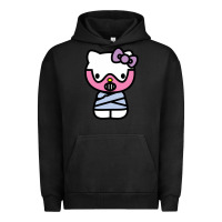 Pigment Black hell kitty cute devil Urban Hoodie - ArtMosaic